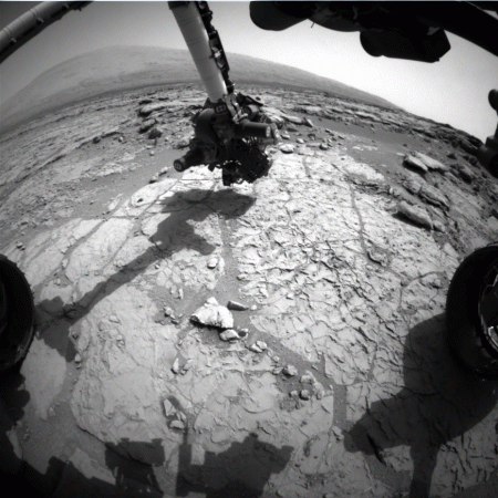 Bras du rover en mouvement